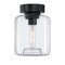 Westinghouse Fixture Ceiling SemiFlush-Mount 60W Judd 8In, Matte Black Clear Glass 6131200 - alternate 8